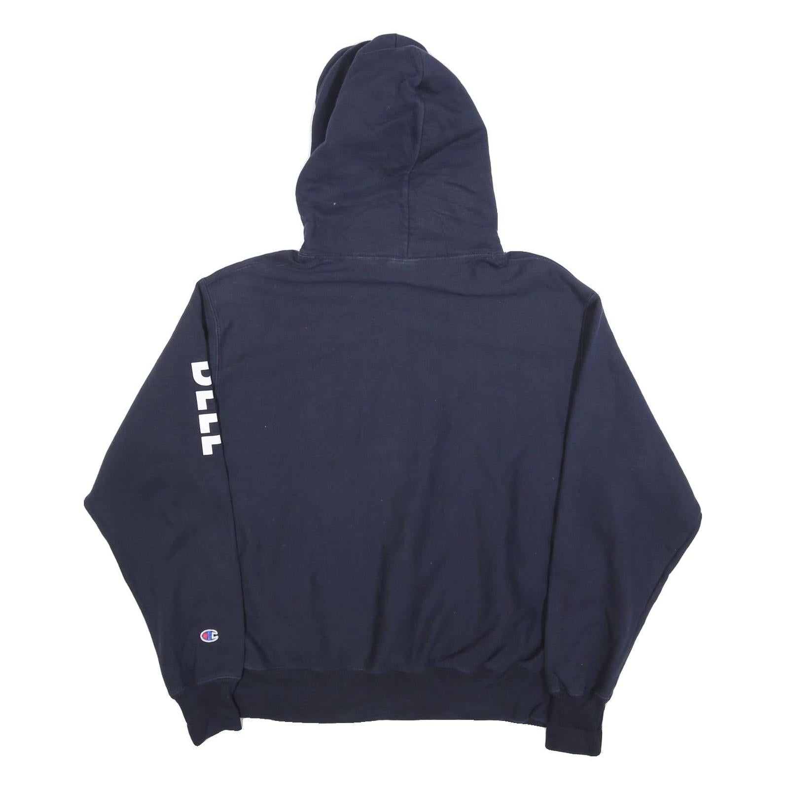 CHAMPION REVERSE WEAVE Mens Navy Onekama Ski Team Pullover Hoodie XL