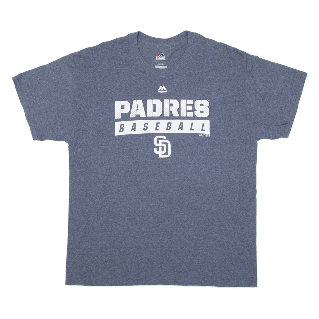 MAJESTIC Padres Baseball Mens T-Shirt Blue USA L