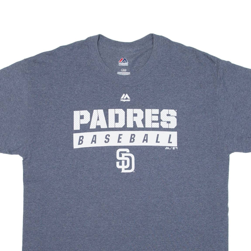 MAJESTIC Padres Baseball Mens T-Shirt Blue USA L