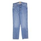 WRANGLER Womens Blue Regular Straight Denim Medium W33 L32 Zip Cotton Blend
