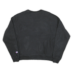 CHAMPION Mens Black Cotton Blend Crew Neck L Sweatshirt Pullover Logo Comfort