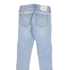 TRUE RELIGION Womens Jeans Blue Slim Skinny Denim Light W26 L29 Stylish Zip