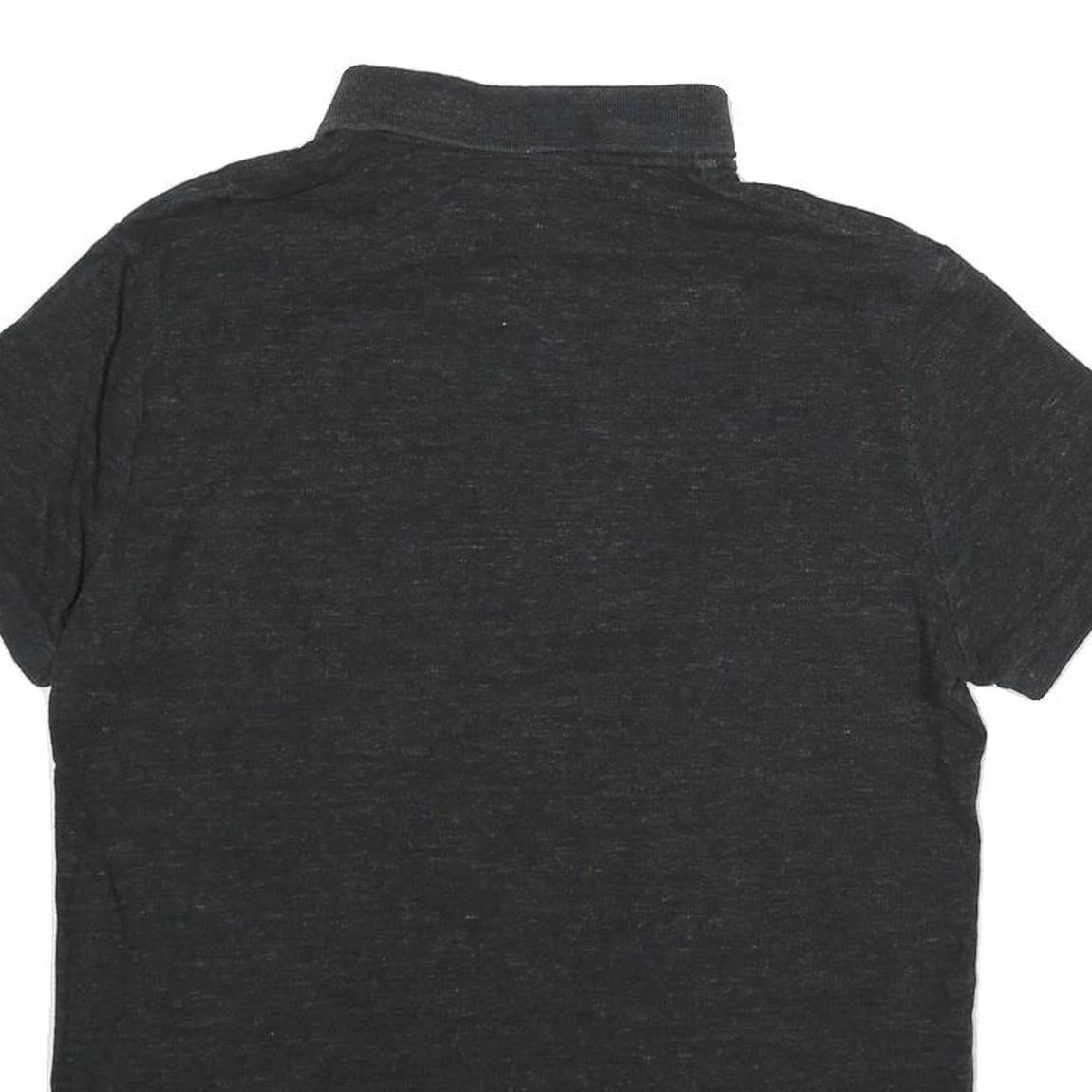 POLO RALPH LAUREN Mens Black Short Sleeve Plain M Polo Shirt Cotton Blend