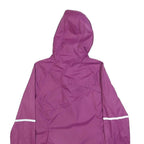NIKE Womens Purple Zip Hooded Jacket XS Nylon Plain Lightweight Running