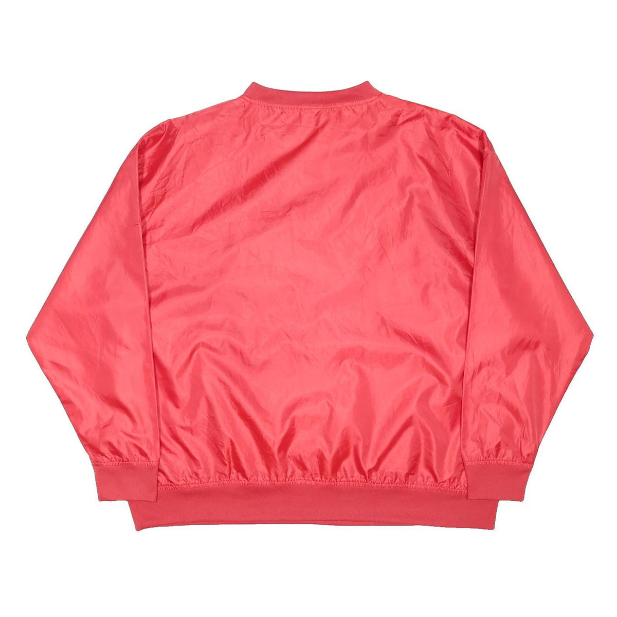 RED OAK Mens Red Georgia Logo V Neck Nylon Jacket XL Plain Sportswear