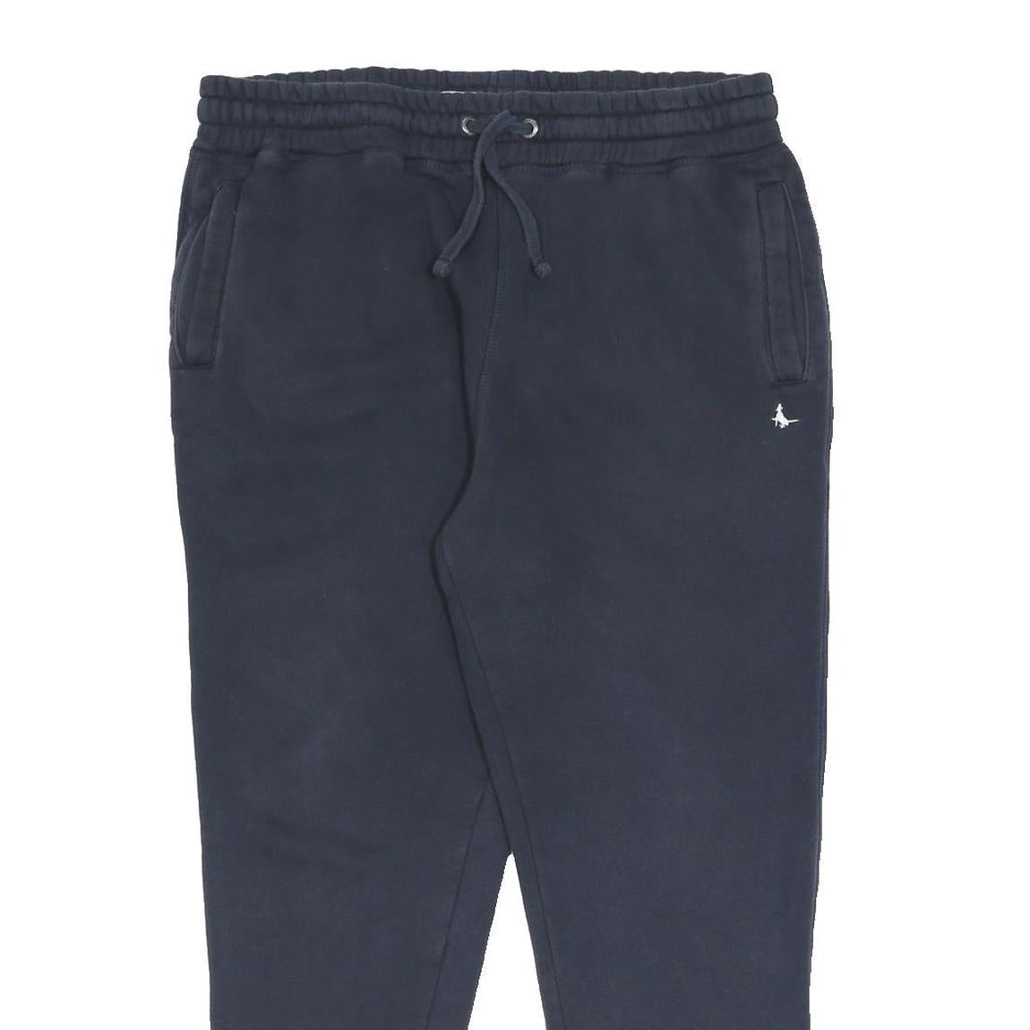 JACK WILLS Mens Joggers Navy Blue XL W34 L27 Cotton Blend Slim Tapered Fit