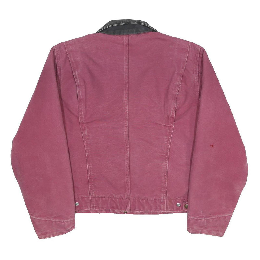 CARHARTT WJ097 RBY Detroit Womens Pink Cotton Jacket XS Workwear Zip Pocket