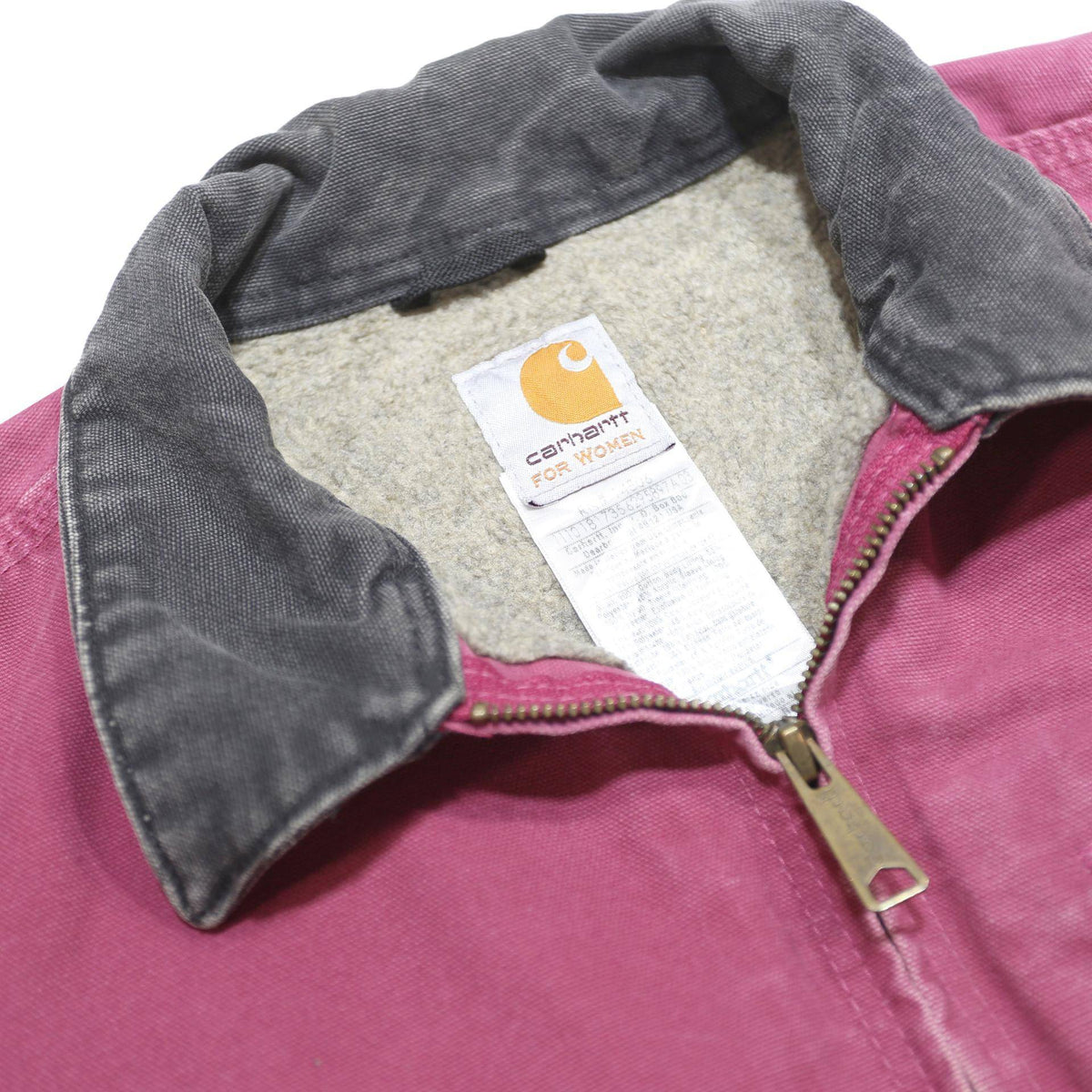 CARHARTT WJ097 RBY Detroit Womens Pink Cotton Jacket XS Workwear Zip Pocket