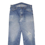 DICKIES Mens Jeans Blue Regular Straight Denim Light W34 L32 Distressed