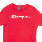 CHAMPION Mens T-Shirt Red Crew Neck M