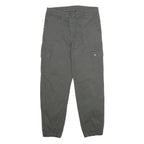 RAINBOW Womens Cotton Blend Grey Regular Fit Cargo Trousers W30 L29 Casual Zip