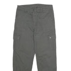 RAINBOW Womens Cotton Blend Grey Regular Fit Cargo Trousers W30 L29 Casual Zip