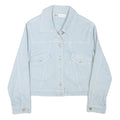 ZARA Womens Light Blue Cotton Blend Button Jacket XS Denim Plain Stylish