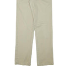 DICKIES Mens Cotton Blend Beige Slim Straight Trousers W30 L32 Workwear Zip