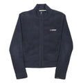 REEBOK Womens Navy Blue Jacket S Polyester Blend Ribbed Zip Casual Lightweight