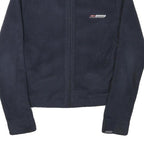 REEBOK Womens Navy Blue Jacket S Polyester Blend Ribbed Zip Casual Lightweight