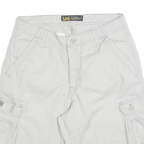 LEE Mens White Cargo Shorts M W30 Cotton Blend Casual Pocketed