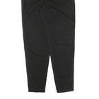 Womens Black Slim Cotton Blend Trousers W30 L32 Zip Pocket Casual Wear