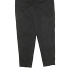 Womens Black Slim Cotton Blend Trousers W30 L32 Zip Pocket Casual Wear