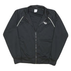 CHAMPION Mens Black Zip Jacket M Polyester Blend Plain Sports Casual Track Top