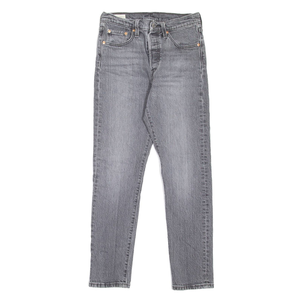 LEVI'S 501S Jeans BIG E Womens Grey Skinny Straight Stone Wash W25 L28