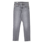 LEVI'S 501S Jeans BIG E Womens Grey Skinny Straight Stone Wash W25 L28