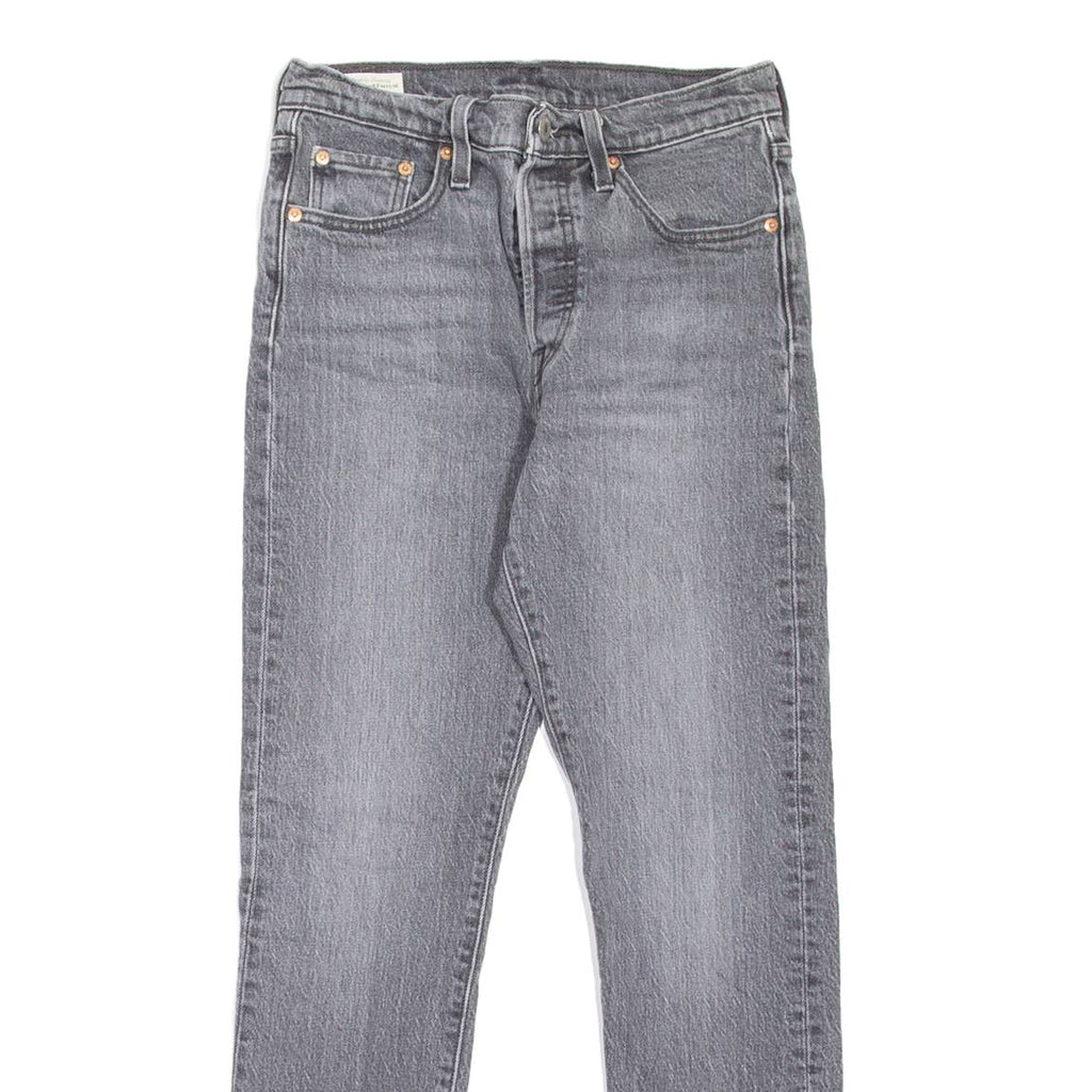 LEVI'S 501S Jeans BIG E Womens Grey Skinny Straight Stone Wash W25 L28