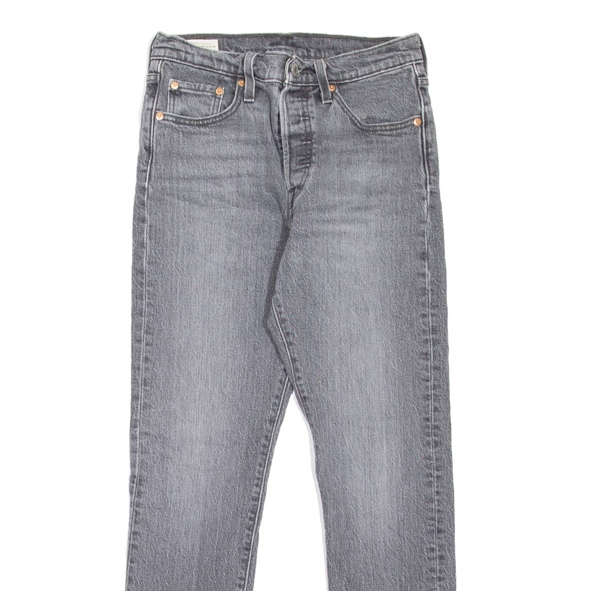 LEVI'S 501S Jeans BIG E Womens Grey Skinny Straight Stone Wash W25 L28