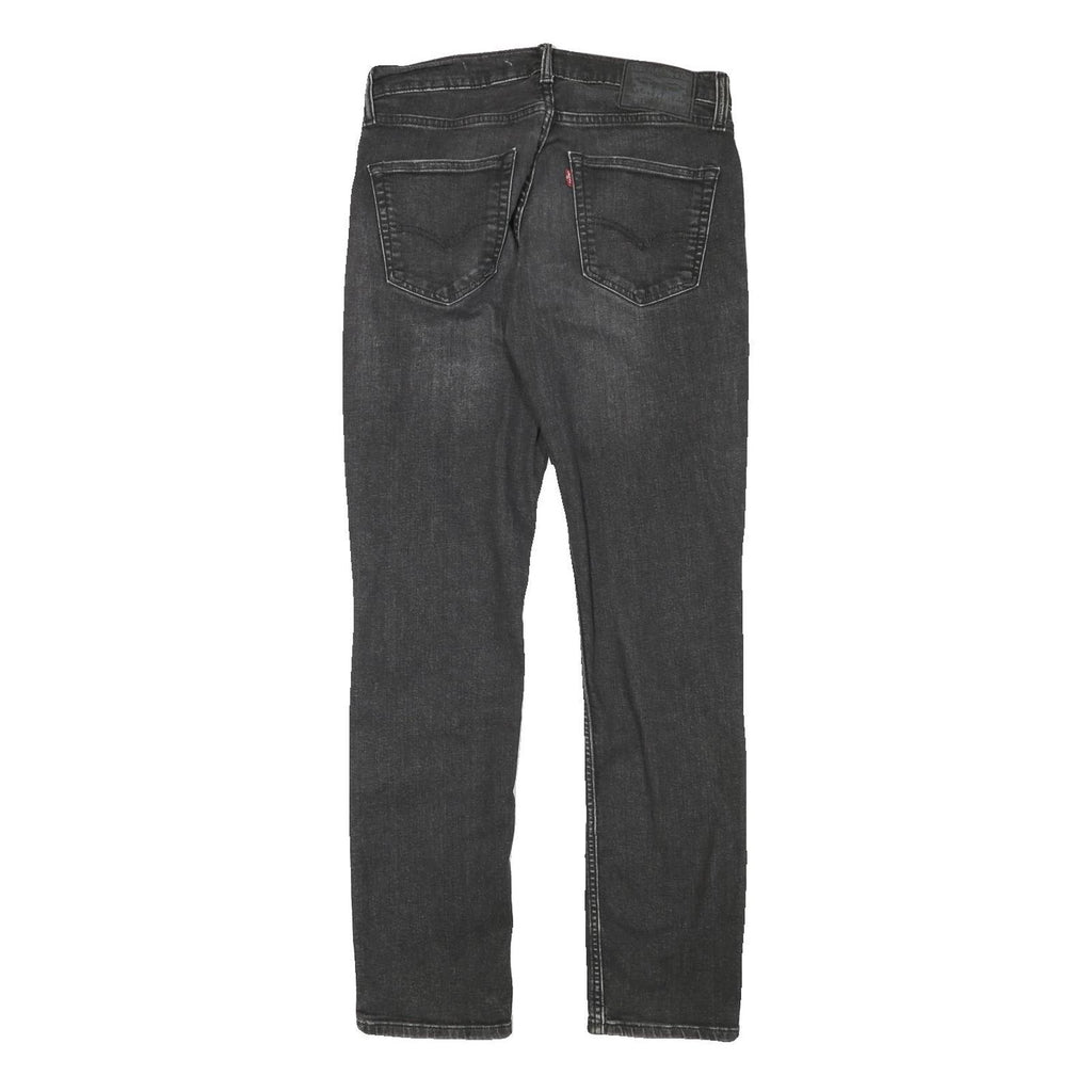 LEVI'S 511 Womens Skinny Black Denim Cotton Blend Slim Fit Zip W30 L31 Studded