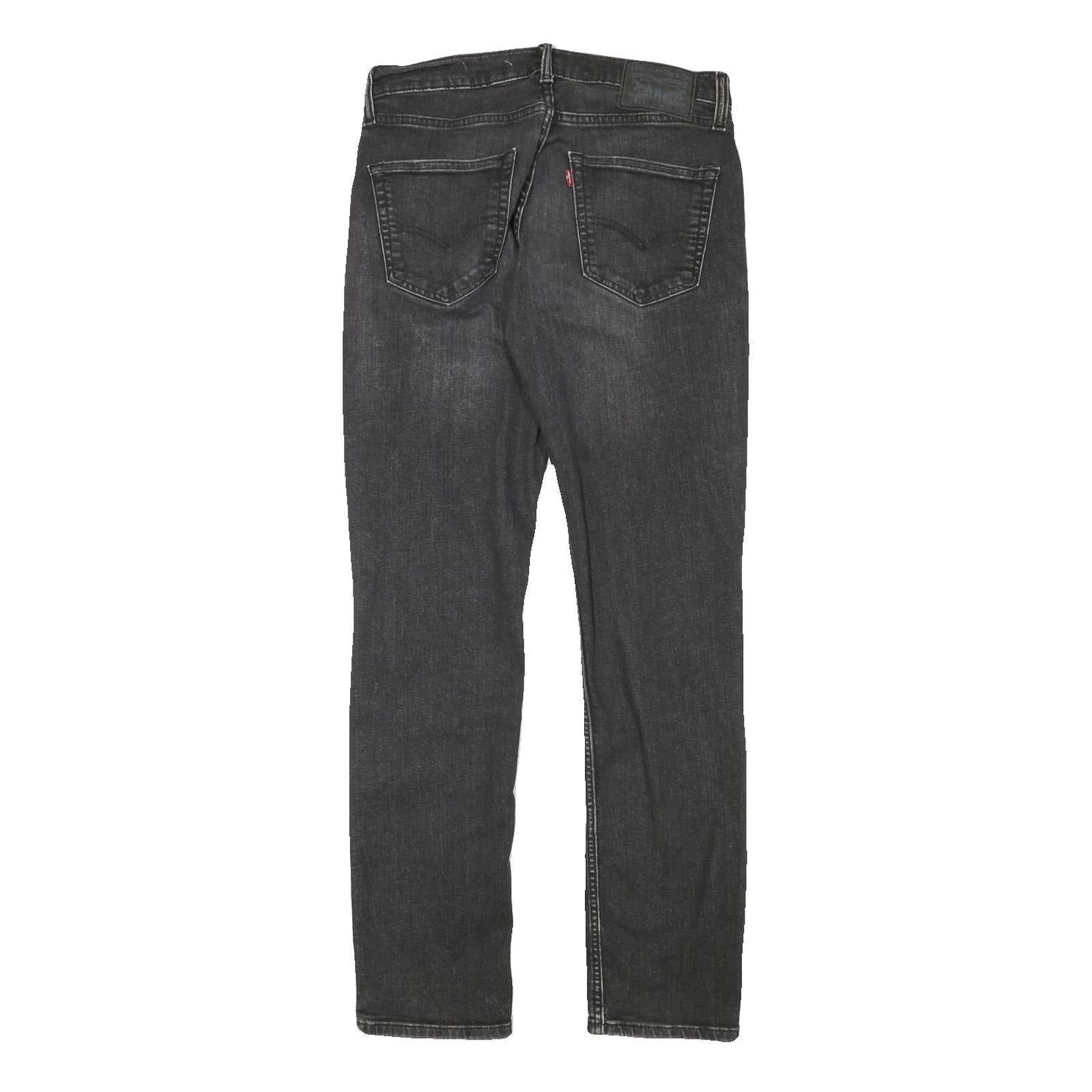 LEVI'S 511 Womens Skinny Black Denim Cotton Blend Slim Fit Zip W30 L31 Studded
