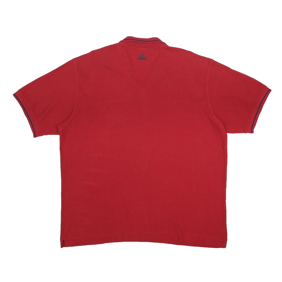 ADIDAS Mens Red Short Sleeve Plain 2XL Cotton Polo Shirt Tipped Collar