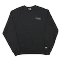 CHAMPION Mens Black Crew Neck M Cotton Blend Sweatshirt Pullover 7ACRES Logo