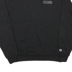 CHAMPION Mens Black Crew Neck M Cotton Blend Sweatshirt Pullover 7ACRES Logo