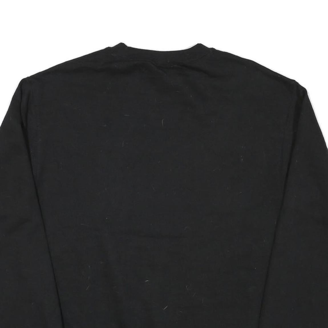 CHAMPION Mens Black Crew Neck M Cotton Blend Sweatshirt Pullover 7ACRES Logo