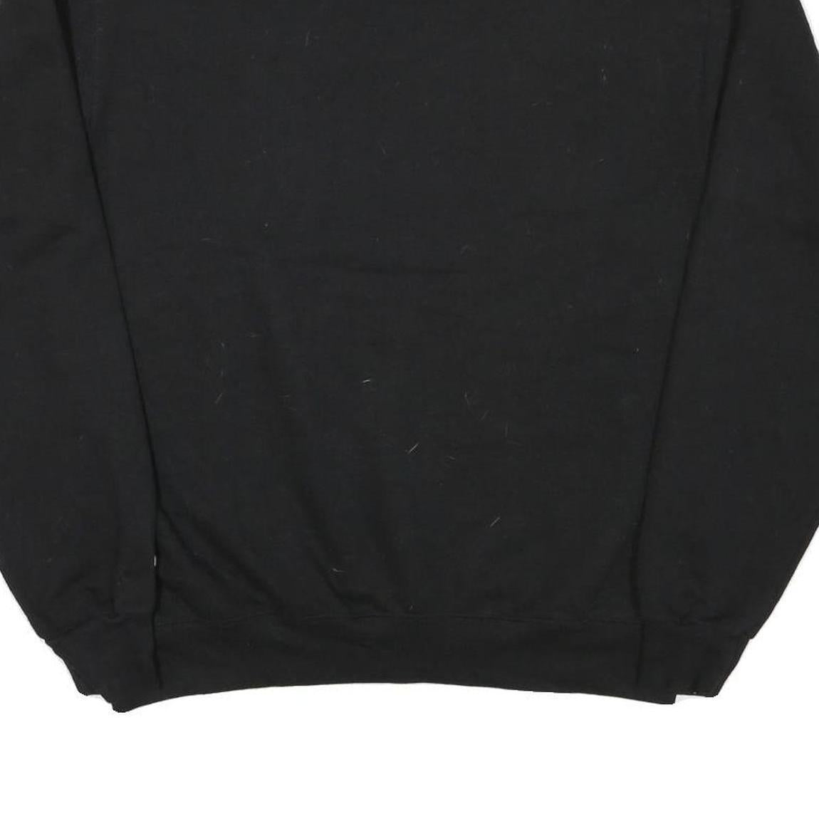 CHAMPION Mens Black Crew Neck M Cotton Blend Sweatshirt Pullover 7ACRES Logo