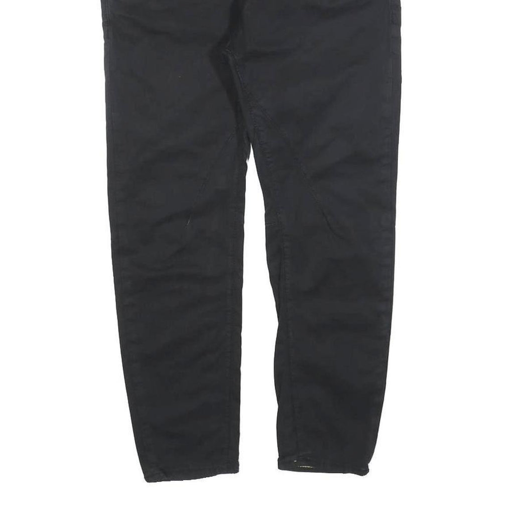 MELTIN POT Womens Polyester Blend Black Slim Straight Trousers W28 L22 Stylish