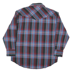 WRANGLER Mens Blue Black & Red Check Shirt L Casual Western Long Sleeve