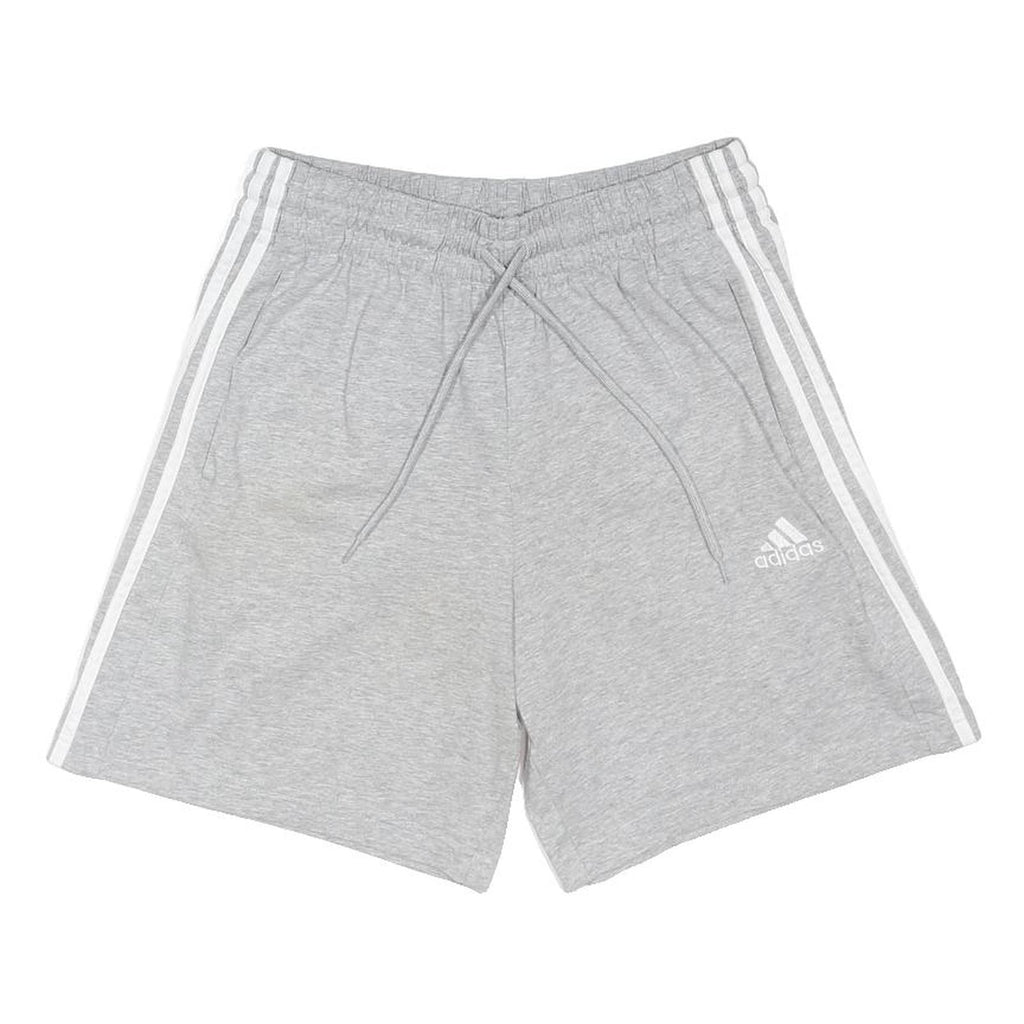 ADIDAS Mens Grey Casual Cotton Blend Sports Shorts M W28 Elastic Waistband