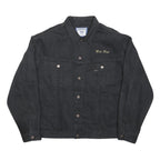 LEE Womens Black Denim Jacket XL Cotton Plain Button Show Boat National Tour