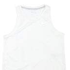 NIKE Womens White Sleeveless Graphic T-Shirt S Crew Neck Sports Fitness Top