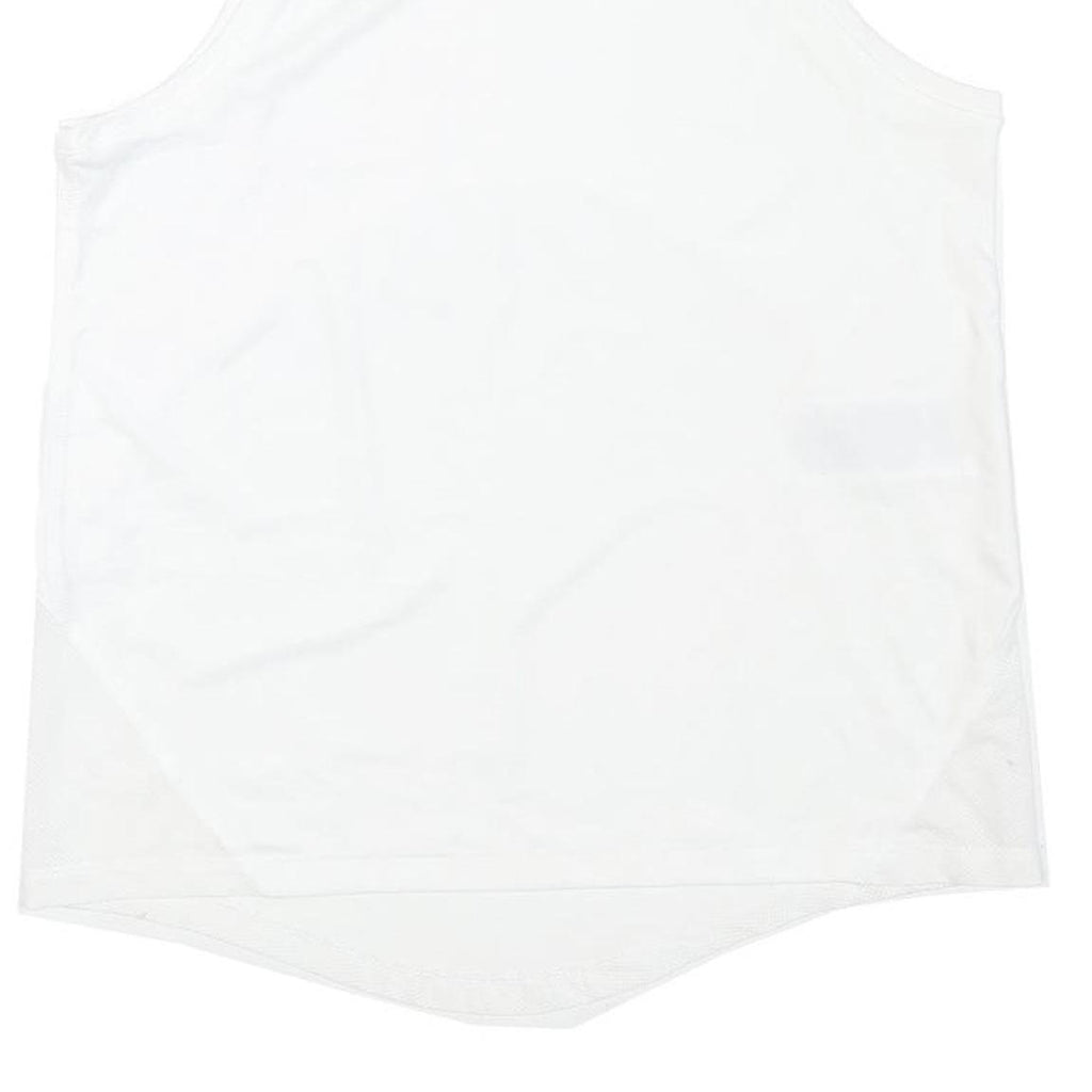 NIKE Womens White Sleeveless Graphic T-Shirt S Crew Neck Sports Fitness Top