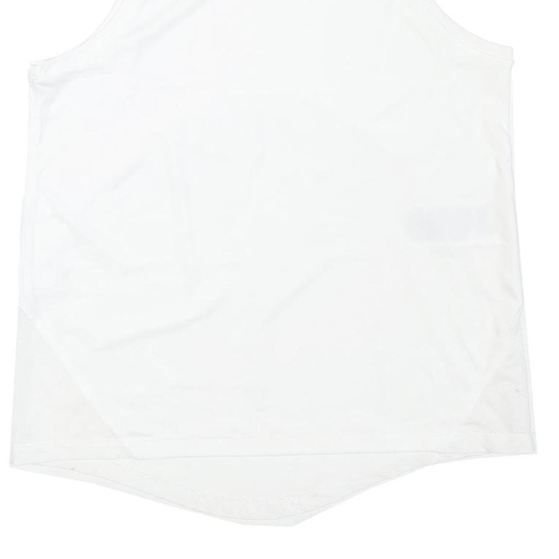 NIKE Womens White Sleeveless Graphic T-Shirt S Crew Neck Sports Fitness Top