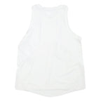 NIKE Womens White Sleeveless Graphic T-Shirt S Crew Neck Sports Fitness Top