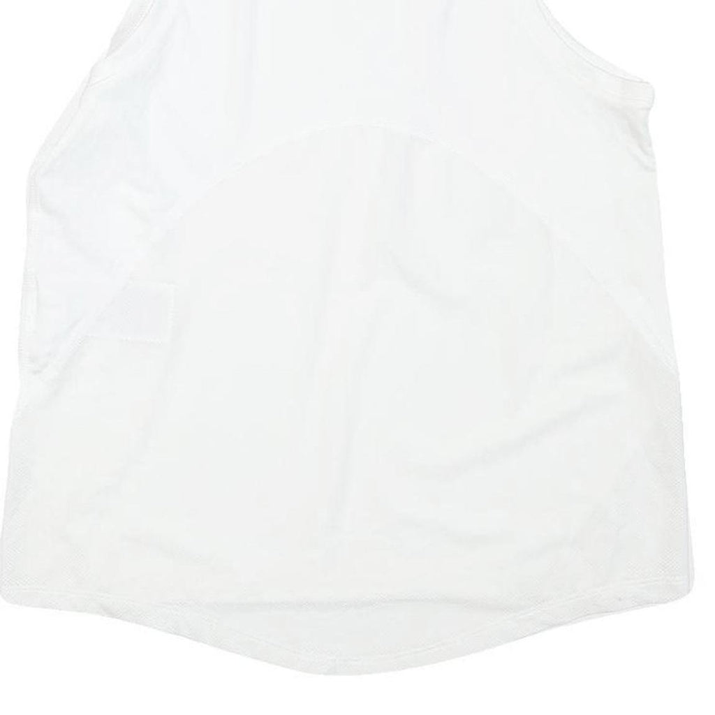 NIKE Womens White Sleeveless Graphic T-Shirt S Crew Neck Sports Fitness Top