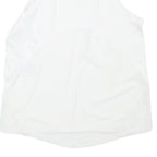 NIKE Womens White Sleeveless Graphic T-Shirt S Crew Neck Sports Fitness Top