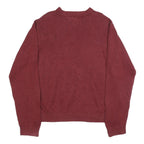 TOMMY HILFIGER Mens Maroon Plain V Neck Basic Knit Jumper XL Cotton Classic