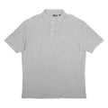 FILA Mens Grey Short Sleeve Plain Polo Shirt L Cotton Casual Classic Fit