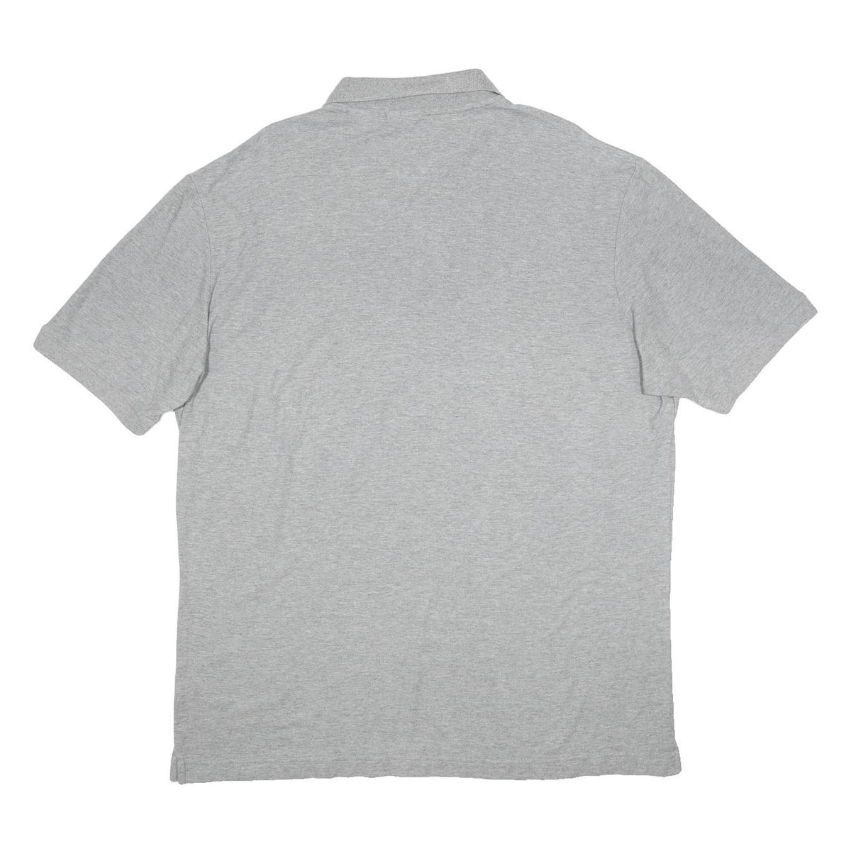 FILA Mens Grey Short Sleeve Plain Polo Shirt L Cotton Casual Classic Fit