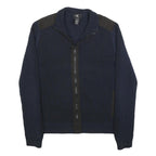 CALVIN KLEIN Mens Navy Pullover Patterned Crew Neck Basic Knit Jumper L Cotton