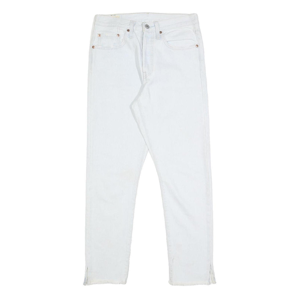 LEVI'S 501 Big E Womens Jeans White Regular Straight Denim Raw W26 L28 Classic